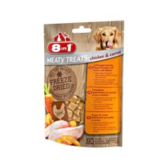 8IN1 Meaty Treats Freeze Dried Köpek Ödül Maması - Tavuklu & Havuçlu - 50GR