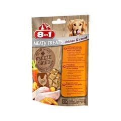 8IN1 Meaty Treats Freeze Dried Köpek Ödül Maması - Tavuklu & Havuçlu - 50GR