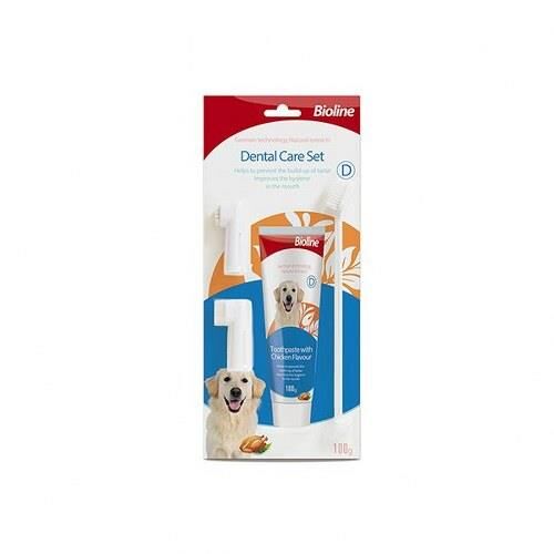 Bioline Tavuk Aromalı Köpek Ağız Bakım Seti 100 G