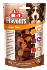8IN1Flavours Skewer Bites Kuşbaşı Dilimli Çiğneme Köpek Ödülü 100gr