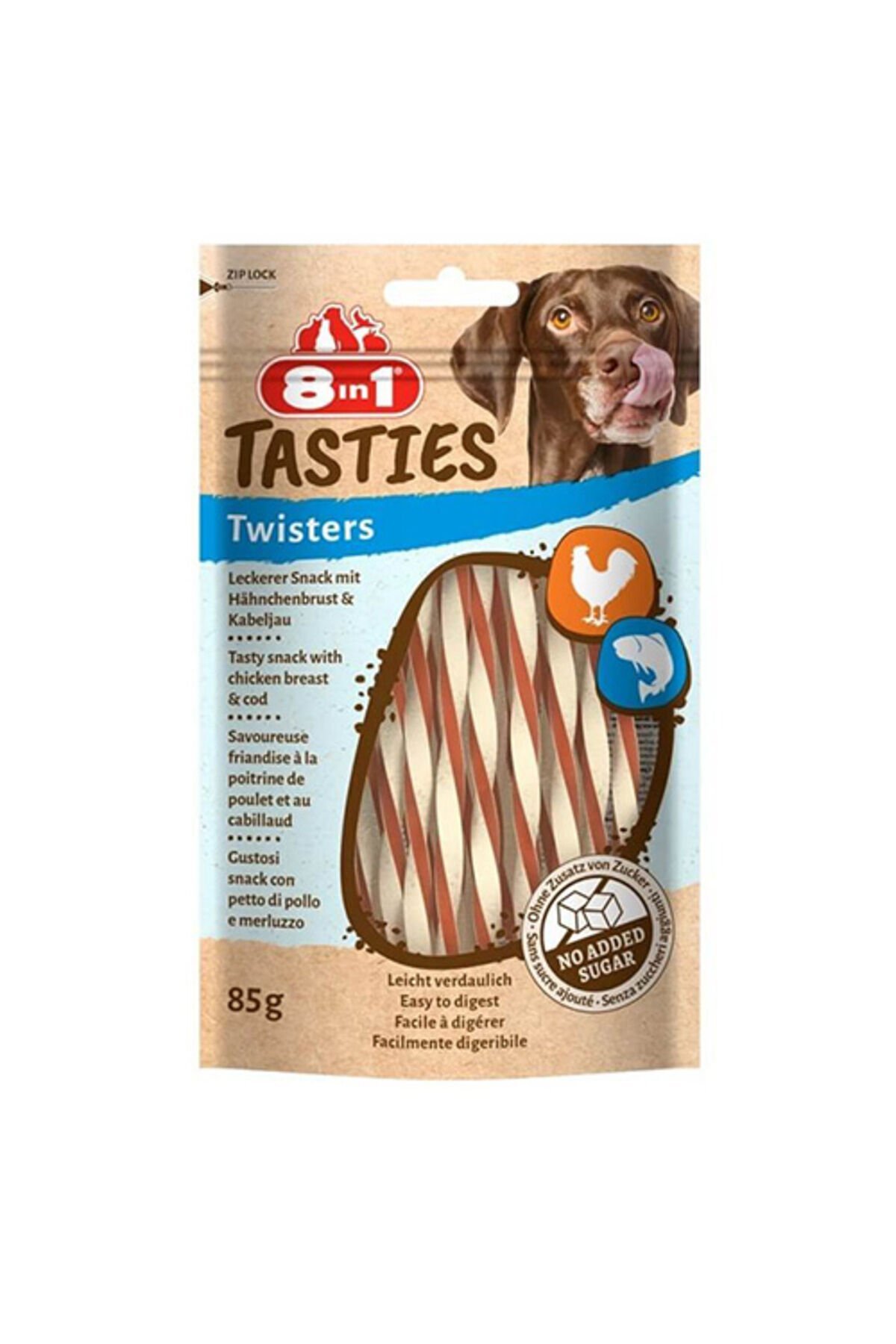 8IN1 Tasties Twisters Tavuklu Balıklı Burgu Köpek Ödülü 85 gr