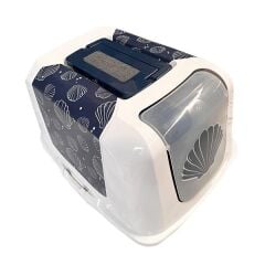 Moderna Trendy Midye Desenli Kapalı Kedi Tuvaleti