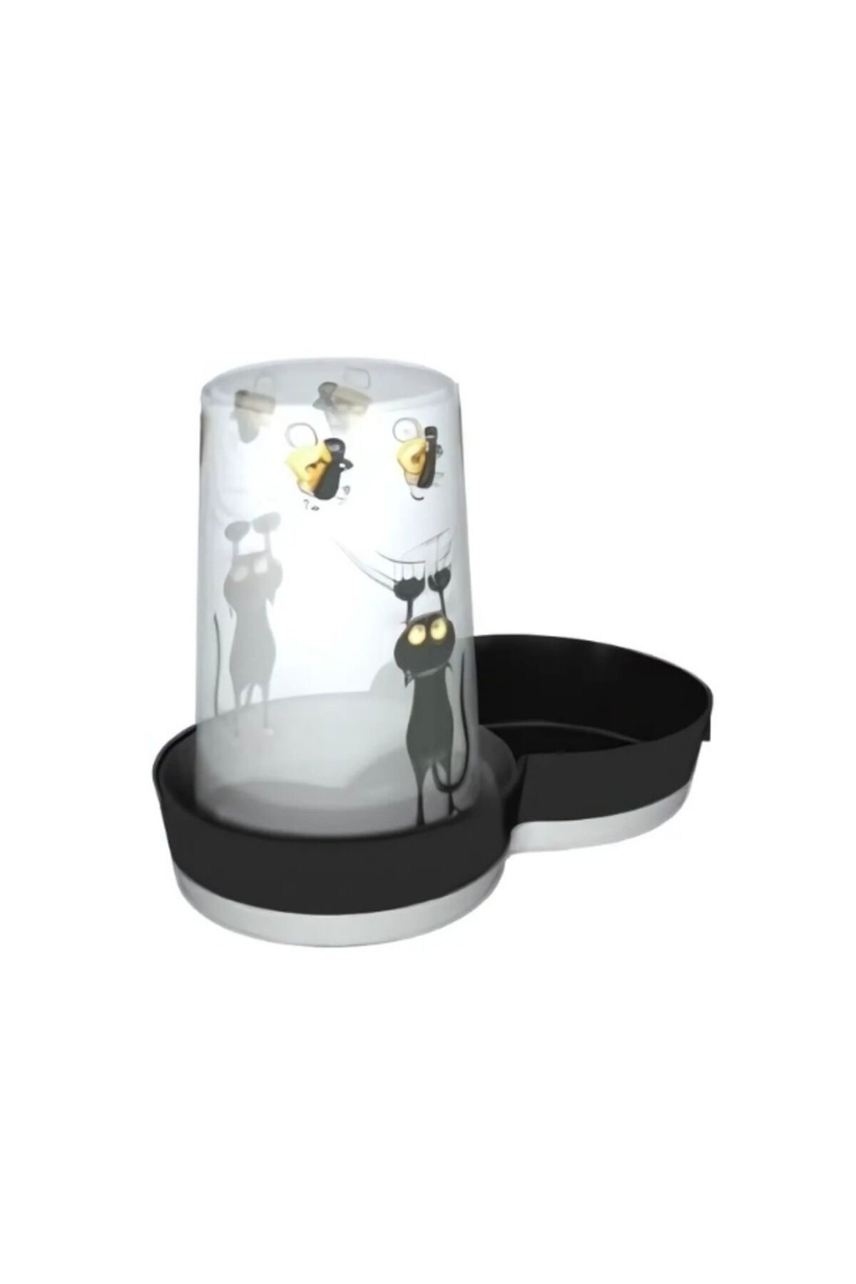 Moderna Trendy Kedi ve Fare Desenli Kedi Su Kabı 1,5 Lt