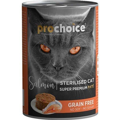 Prochoice Somonlu Kısırlaştırılmış Pate Konserve Yetişkin Kedi Maması 400 G