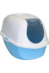 Moderna Smart Kapalı Kedi Tuvaleti Mavi 40x54x41