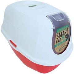 Moderna Smart Kapalı Kedi Tuvalet Kırmızı 40x54x41