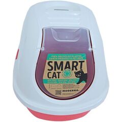 Moderna Smart Kapalı Kedi Tuvalet Kırmızı 40x54x41
