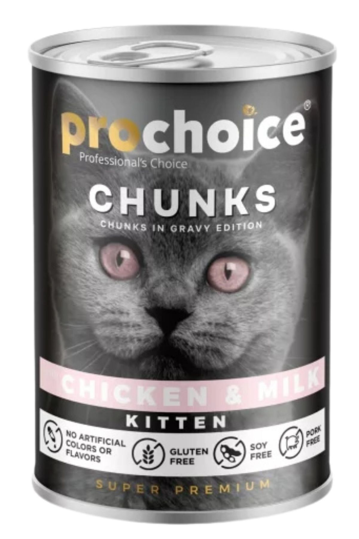 ProChoice Tavuklu ve Sütlü Gravy Soslu Yavru Kedi Konservesi 400gr