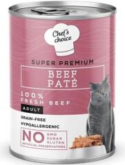 Chefs Choice Kıyılmış Sığır Etli Konserve Yetişkin Kedi Maması 400 G