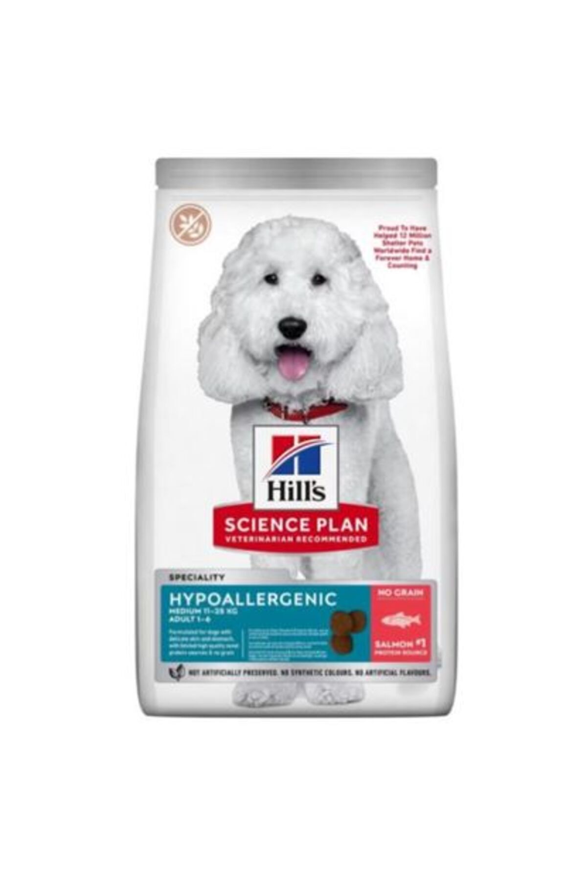 Hill's Hypo-Allergenic Somonlu 2,5 kg Orta Irk Yetişkin Köpek Maması