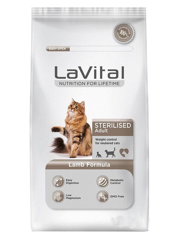 Lavital Sterilised Kuzu Etli Kısırlaştırılmış Kedi Maması 12 Kg