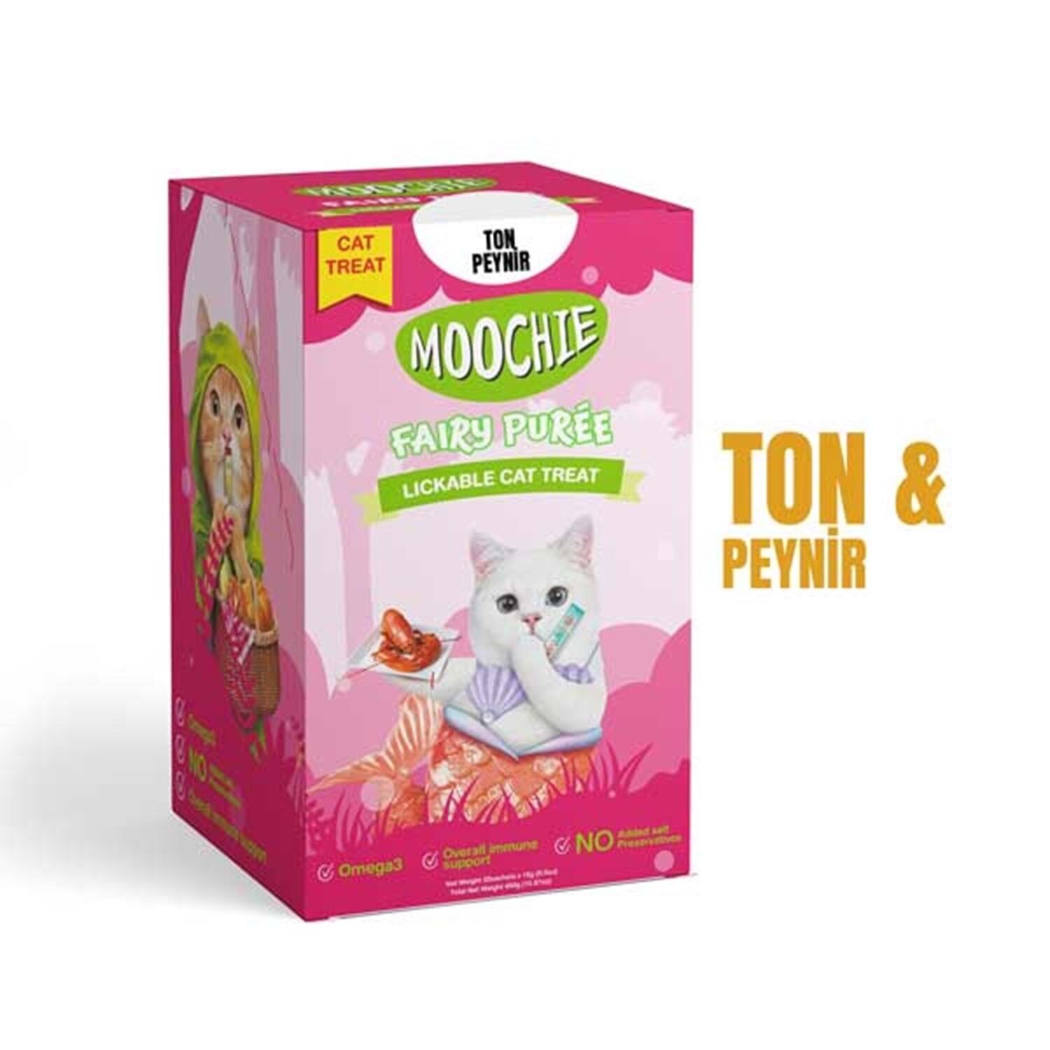 Moochie Ton Balığı ve Peynir Aromalı Krema Kedi Ödülü 30 x 15gr
