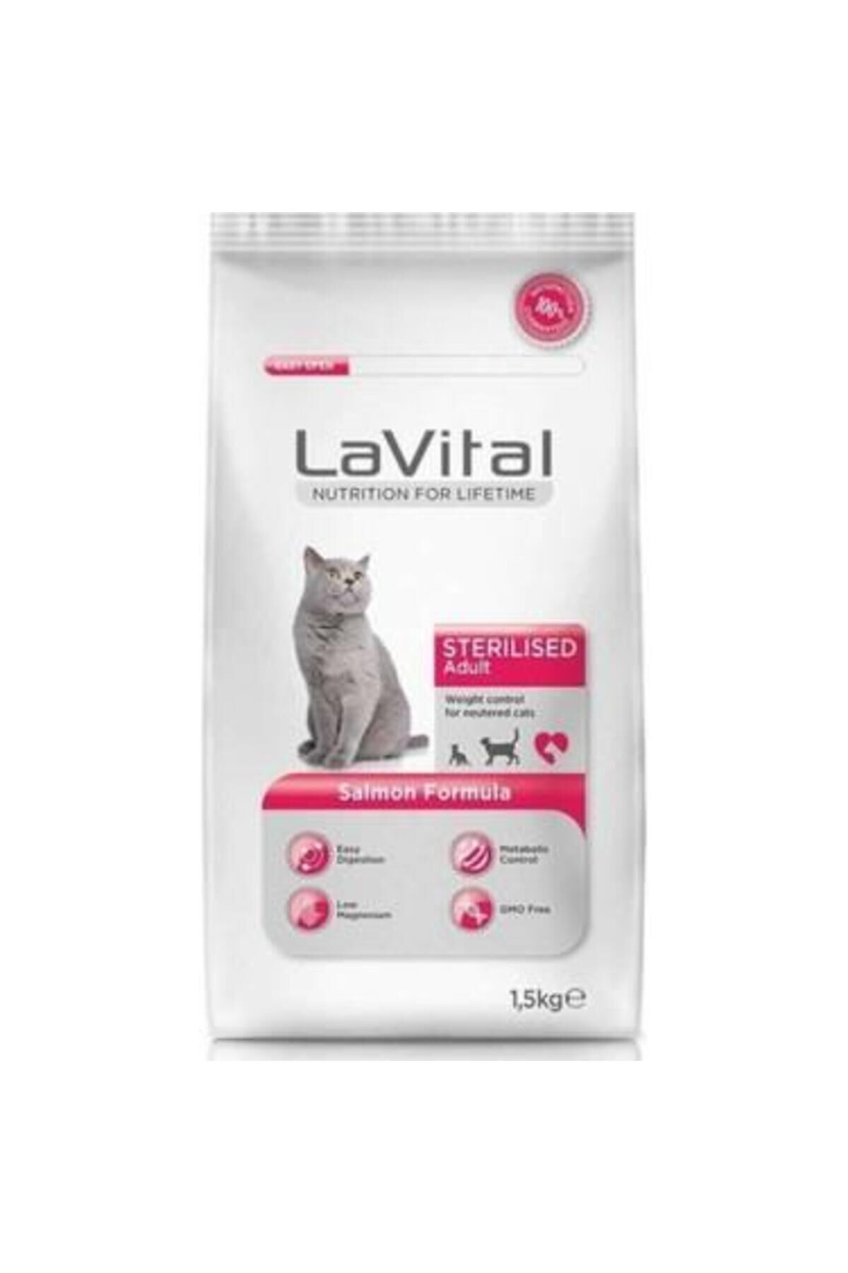 La Vital Lavital Sterilised Somon Balıklı Kısırlaştırılmış Kuru Kedi Maması 1.5 Kg