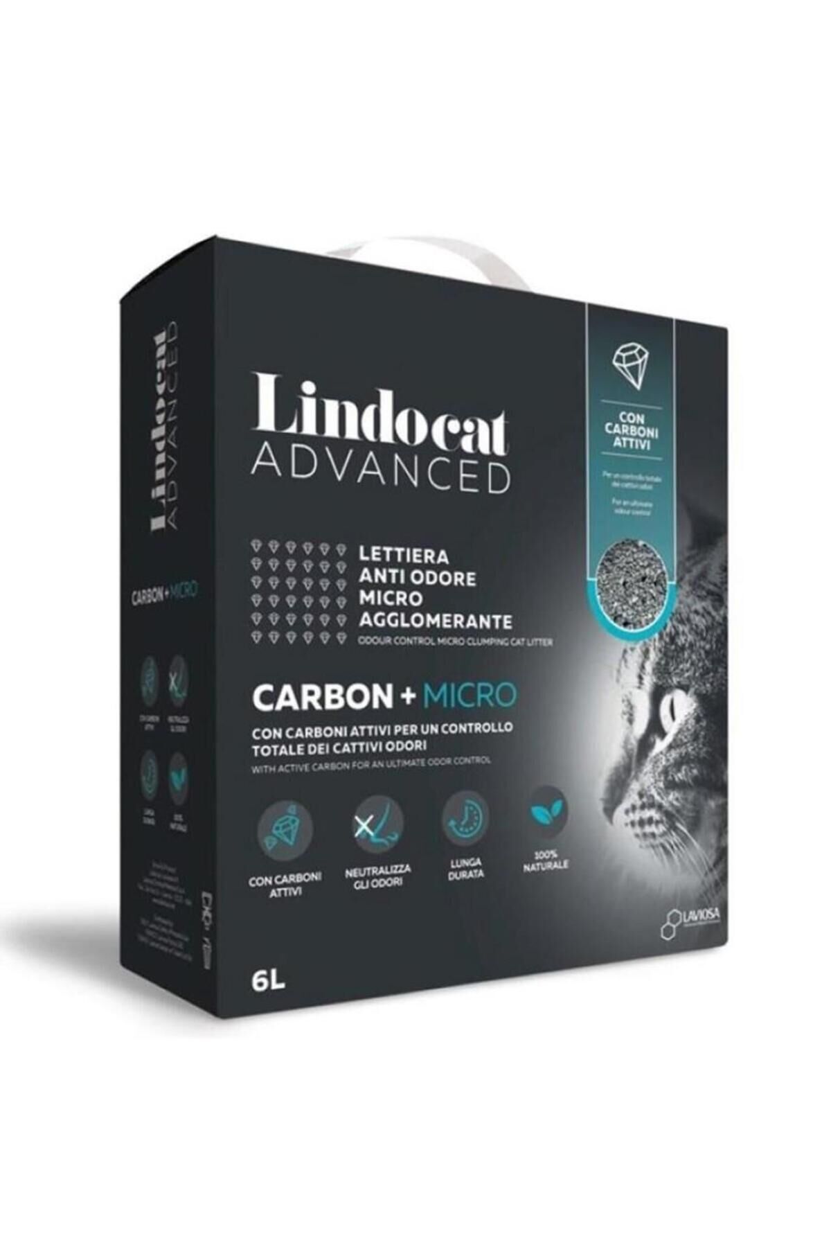 Lindo Cat Lindocat Advanced Carbon + Micro Aktif Karbonlu Kedi Kumu 6 L