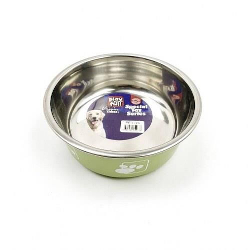 Playfull Kaydırmaz Tabanlı Çelik Mama veya Su Kabı 12 Cm