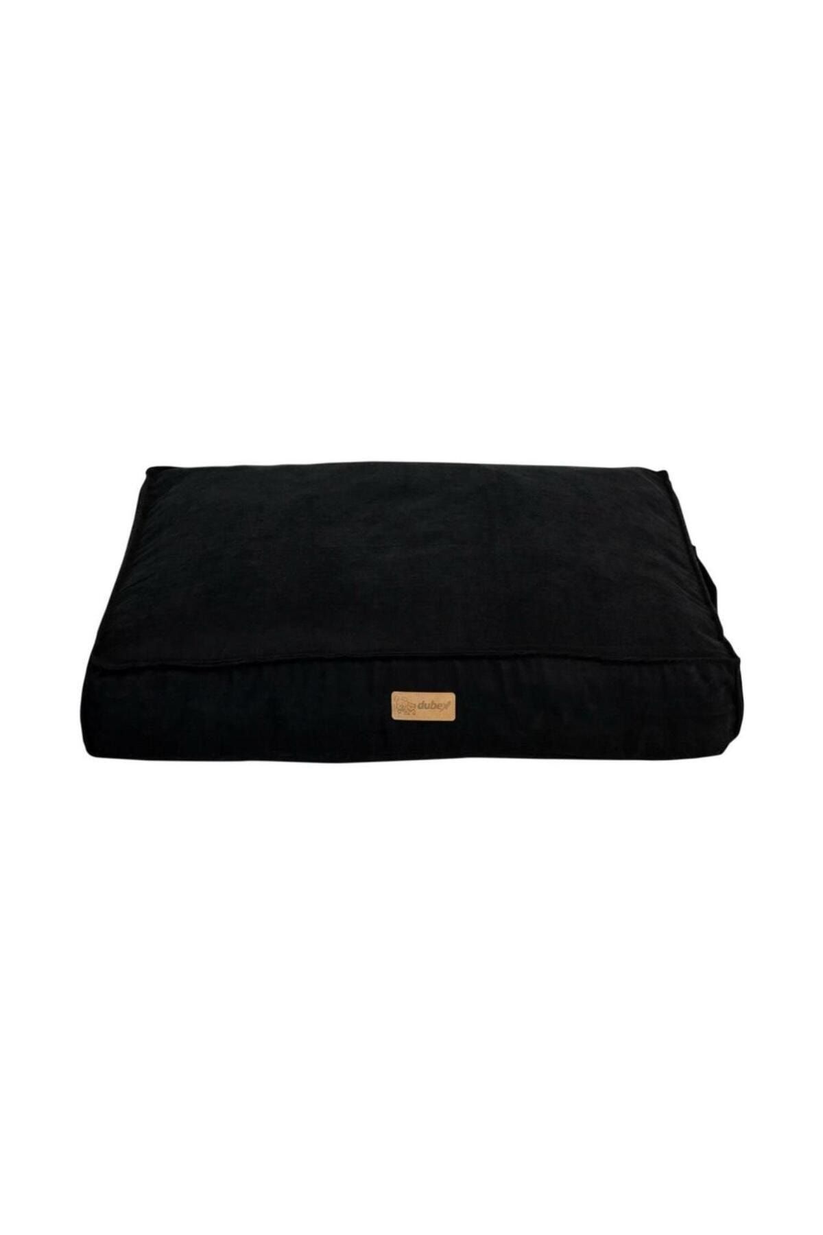 Dubex Plus Soft Serisi Kedi Köpek Yatağı Siyah Medium 76x56x13 cm