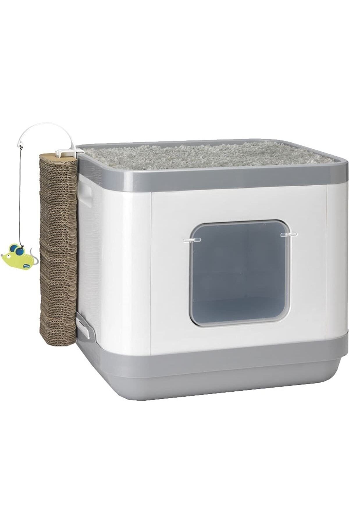 Moderna Cat Consept Tırmalama Oyuncaklı Kedi Tuvaleti Gri