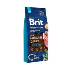 Brit Premium By Nature Sensitive Kuzu Etli Pirinçli Yetişkin Köpek Maması 15+3 kg