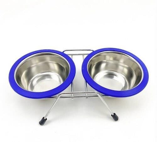 Playfull Krom Kaplı Çiftli Mama Kabı 8 Oz