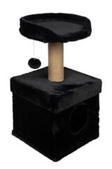 Dubex 39x39x72 cm Kedi Oyun Evi ve Tırmalama Platformu Siyah