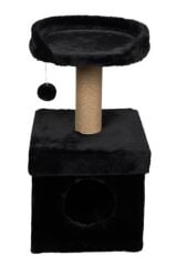 Dubex 39x39x72 cm Kedi Oyun Evi ve Tırmalama Platformu Siyah