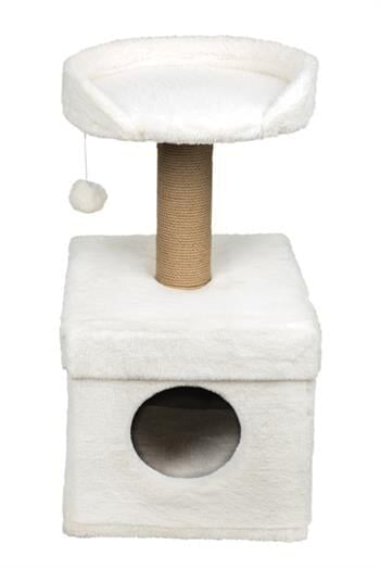 Dubex 39x39x72 cm Kedi Oyun Evi ve Tırmalama Platformu Beyaz