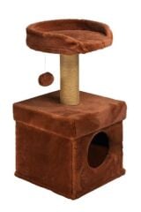 Dubex 39x39x72 cm Kedi Oyun Evi ve Tırmalama Platformu Tarçın
