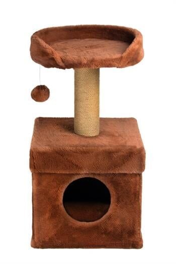 Dubex 39x39x72 cm Kedi Oyun Evi ve Tırmalama Platformu Tarçın