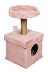 Dubex 39x39x72 cm Kedi Oyun Evi ve Tırmalama Platformu Pembe