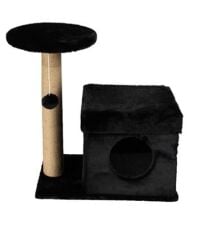 Dubex 39x72x80 cm Kedi Oyun Evi ve Tırmalama Platformu Siyah