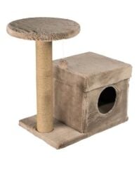 Dubex 39x72x80 cm Kedi Oyun Evi ve Tırmalama Platformu Bej