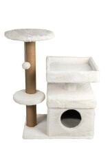 Dubex 39x72x87 cm Kedi Oyun Evi ve Tırmalama Platformu Beyaz