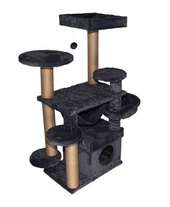 Dubex 65x108x129 cm Kedi Oyun Evi ve Tırmalama Platformu Gri