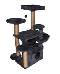 Dubex 65x108x129 cm Kedi Oyun Evi ve Tırmalama Platformu Gri