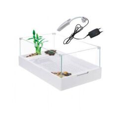 Sobo Cam Kaplumbağa Bahçesi Filtreli Lambalı 50x31x25cm