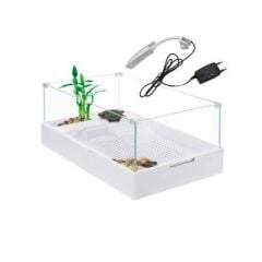 Sobo Cam Kaplumbağa Bahçesi Filtreli Lambalı 50x31x25cm