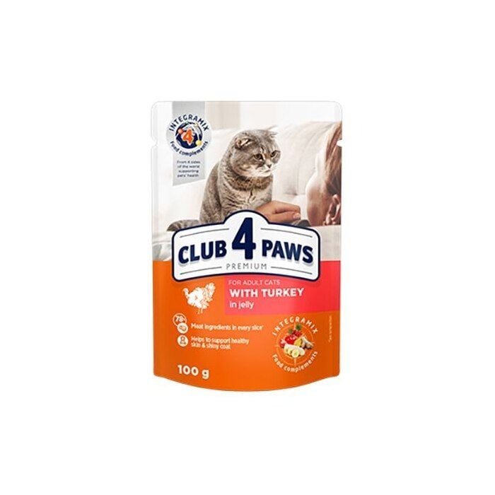 Club4Paws Hindi Etli Premium Pouch Kedi Maması 100 Gr