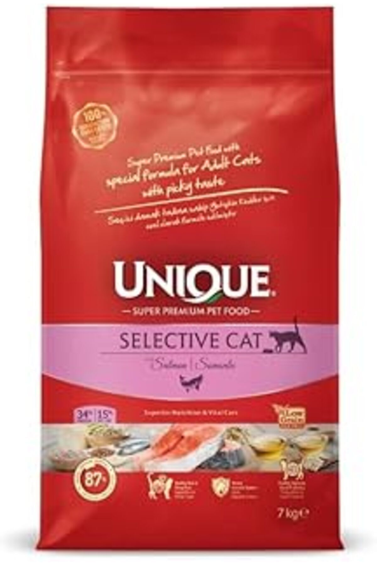 Unique Adult Selective Cat Salmon 7 Kg Seçici Kedilere Özel