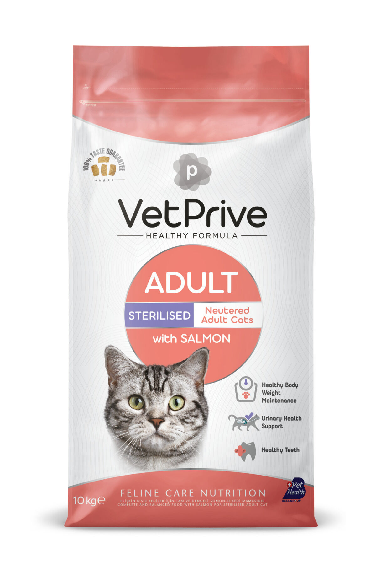VetPrive Sterilised Somon Balıklı Kısırlaştırılmış Kedi Maması 10 Kg