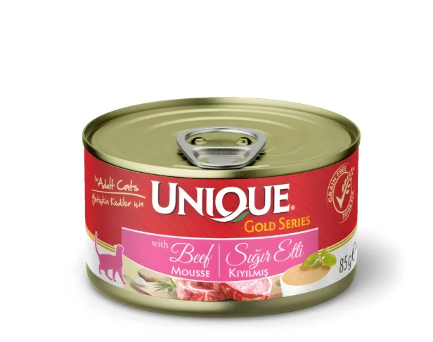 Unique Sığır Etli Kıyılmış Kedi Konserve Mama 85 gr