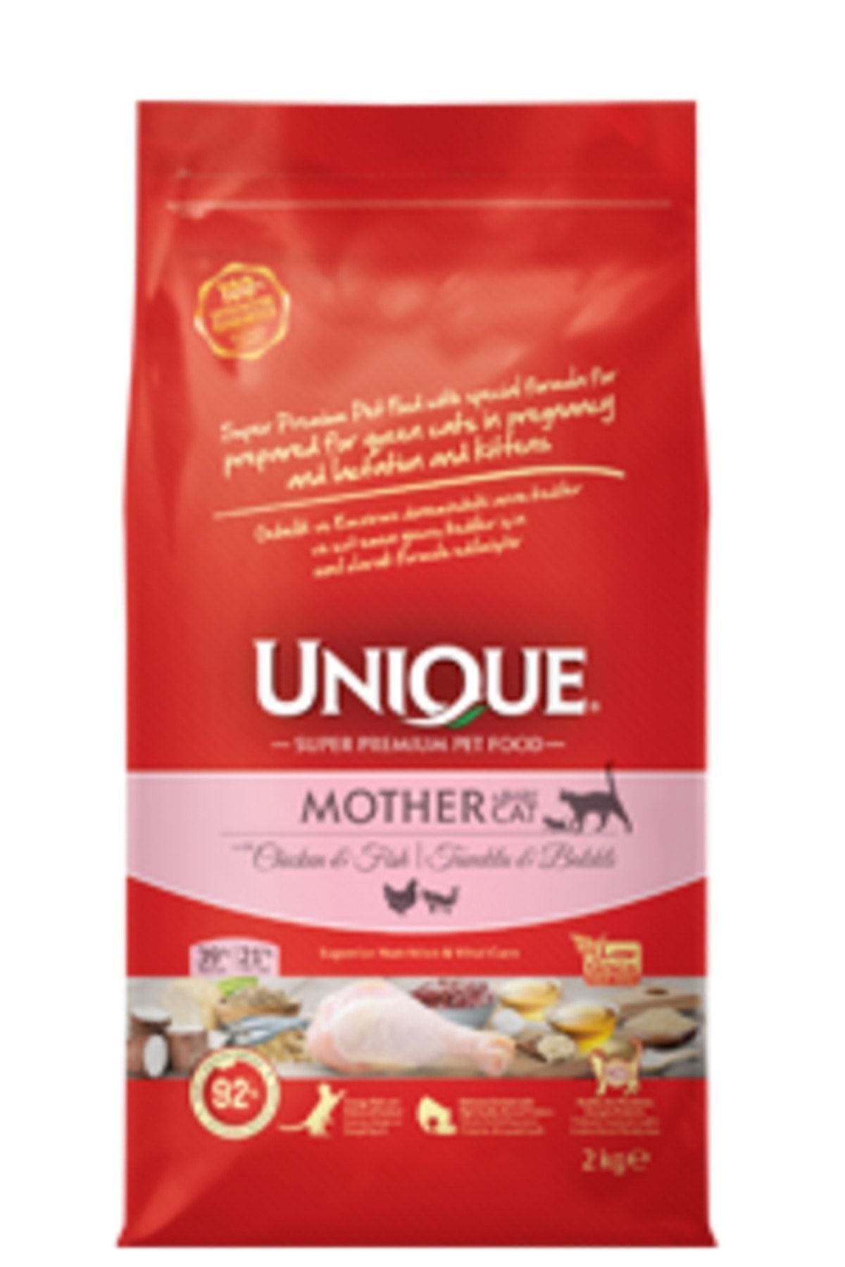 Unique Anne Ve Yavru Kedi Maması Tavuklu & balıklı 2 Kg