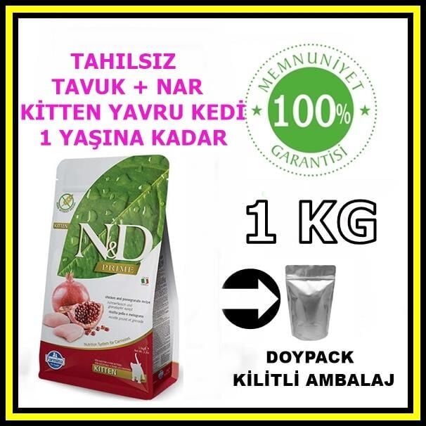N&D tahılsız kitten yavru kedi maması 1 kg açık mama
