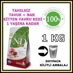 N&D tahılsız kitten yavru kedi maması 1 kg açık mama