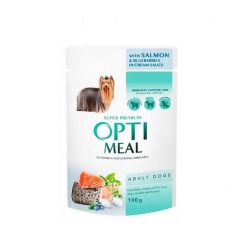 Optimeal Somonlu Yaban Mersinli Köpek Pouch 100Gr