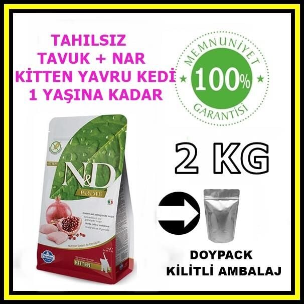 N&D tahılsız kitten yavru kedi maması 2 kg açık mama