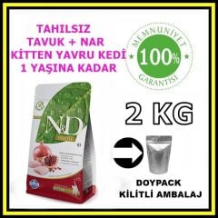 N&D tahılsız kitten yavru kedi maması 2 kg açık mama