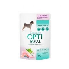 Optimeal Tavşanlı Yaban Mersinli Köpek Pouch Souce 100gr