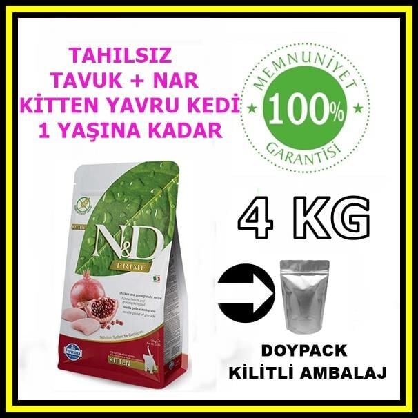 N&D tahılsız kitten yavru kedi maması 4 kg açık mama