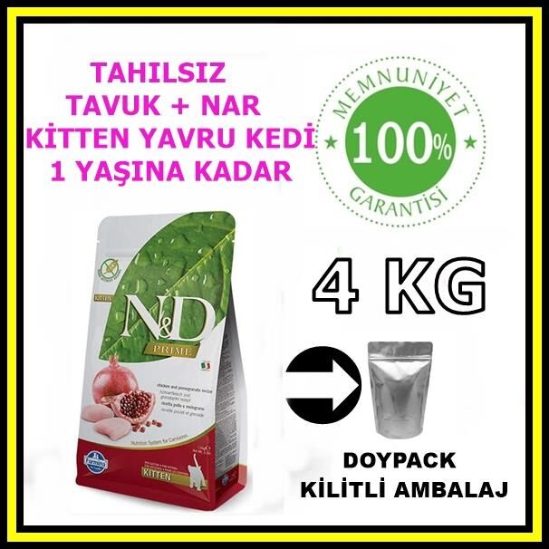 N&D tahılsız kitten yavru kedi maması 4 kg açık mama
