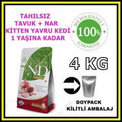 N&D tahılsız kitten yavru kedi maması 4 kg açık mama